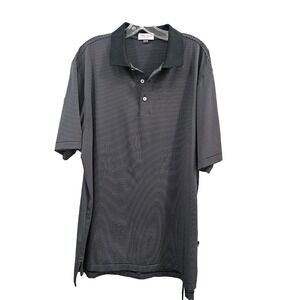 PETER MILLAR Men's XL Summer Comfort Blk Short Sleeve Polo Shirt Tee T-Shirt EUC
